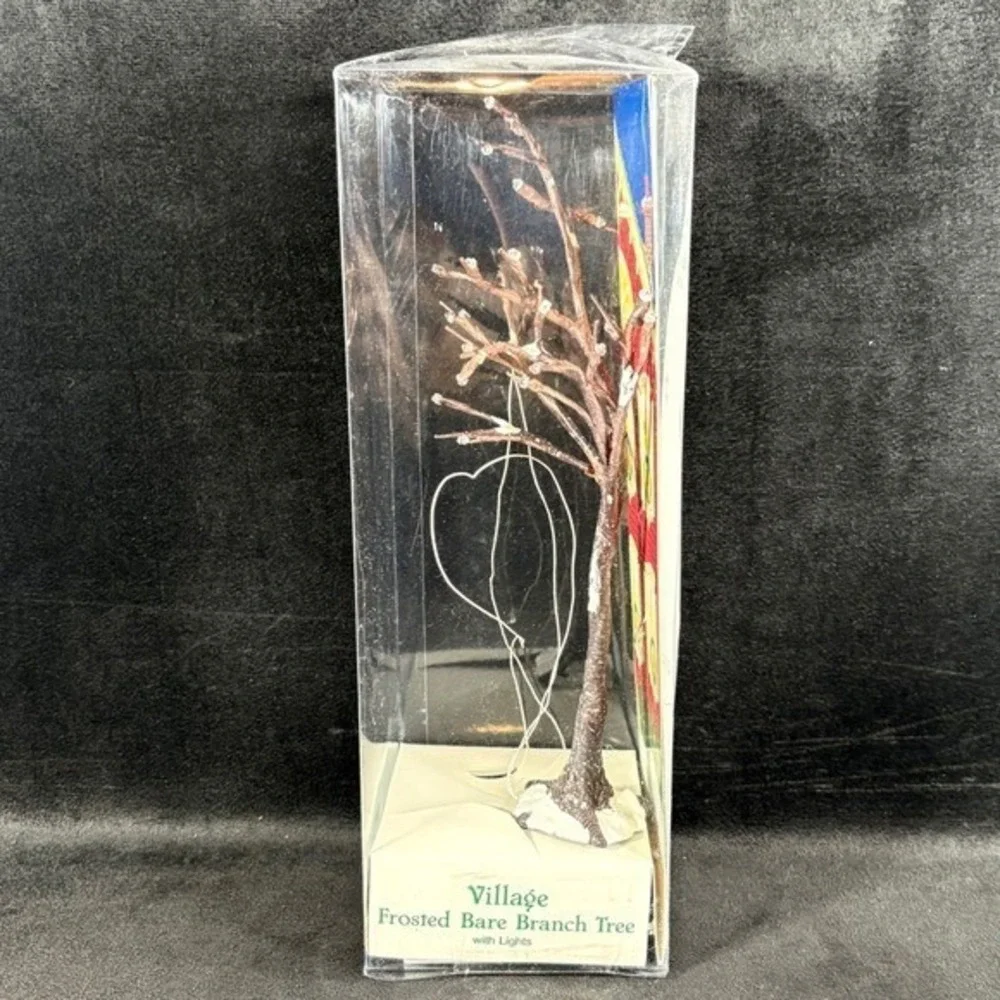 Dept‎ 56 Village Frosted Bare Branch Tree Multi Color Lights Steady or Flashing